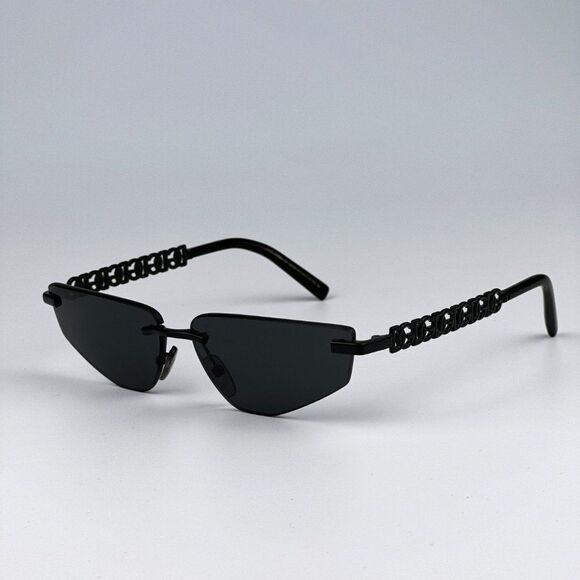 NEW D&G DG2301 01/87 Essentials Black Grey Rimless Rectangle Women Sunglasses - Picture 4 of 11